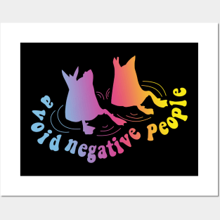 avoid negative people duck style gradient Posters and Art